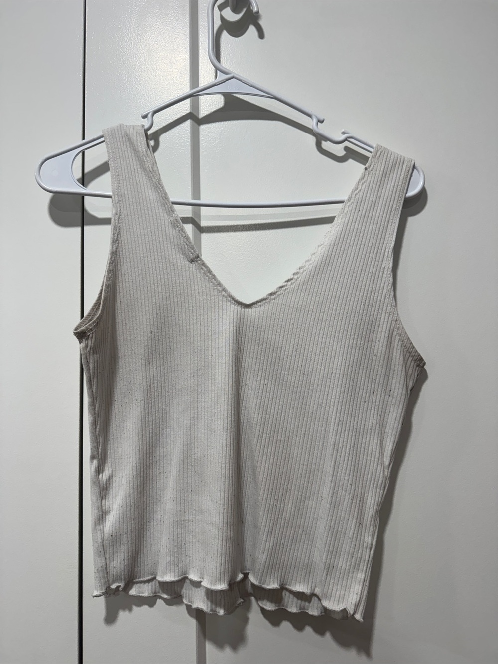 Caution To The Wind Cream Ribbed Button-Front Tank - Picture 3 of 3